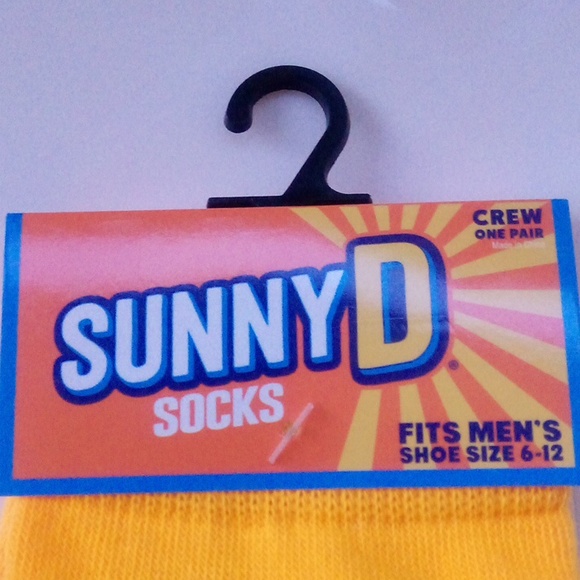 🆕 GoLDeN "SUNNY D" LoGo BRaND STyLe Crew Socks 🧦 SIZE:6-12 Men's @See PICS PLZ - Picture 2 of 3